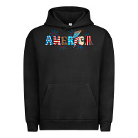 Pigment Black Lightning bolt with America Urban Hoodie - Neo Western