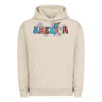 Pigment French Oak Lightning bolt with America Urban Hoodie - Neo Western