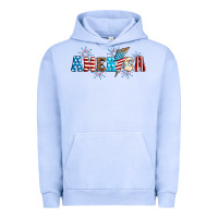 Pigment Grape Ice Lightning bolt with America Urban Hoodie - Neo Western