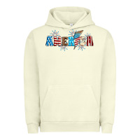 Pigment Pistachio Lightning bolt with America Urban Hoodie - Neo Western