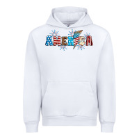 White Lightning bolt with America Urban Hoodie - Neo Western