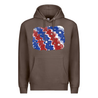 Coffee Patriotic tie dye background Premium Hoodie - CowGirlArtShop
