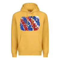 Mustard Patriotic tie dye background Premium Hoodie - CowGirlArtShop
