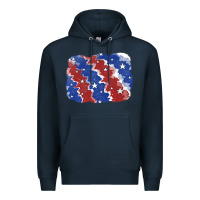 Navy Patriotic tie dye background Premium Hoodie - CowGirlArtShop