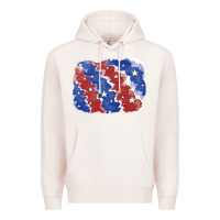 Pale Pink Patriotic tie dye background Premium Hoodie - CowGirlArtShop