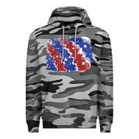 Slate Camo Patriotic tie dye background Premium Hoodie - CowGirlArtShop