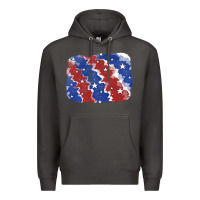 Smoke Patriotic tie dye background Premium Hoodie - CowGirlArtShop