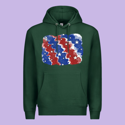 Patriotic Tie Dye Background Premium Hoodie Designed By Cowgirlartshop