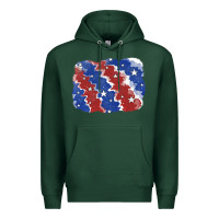Sports Green Patriotic tie dye background Premium Hoodie - CowGirlArtShop