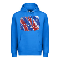 True Royal Patriotic tie dye background Premium Hoodie - CowGirlArtShop