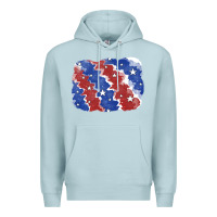 Blue Mist Patriotic tie dye background Premium Hoodie - CowGirlArtShop