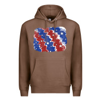 Chestnut Patriotic tie dye background Premium Hoodie - CowGirlArtShop