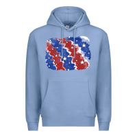 Colony Blue Patriotic tie dye background Premium Hoodie - CowGirlArtShop