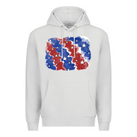 Dove Grey Patriotic tie dye background Premium Hoodie - CowGirlArtShop