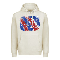 Oatmeal Heather Patriotic tie dye background Premium Hoodie - CowGirlArtShop