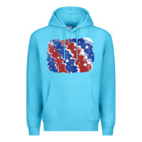 Ocean Blue Patriotic tie dye background Premium Hoodie - CowGirlArtShop