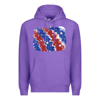 Purple Patriotic tie dye background Premium Hoodie - CowGirlArtShop