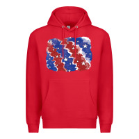 Red Patriotic tie dye background Premium Hoodie - CowGirlArtShop