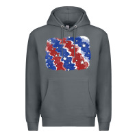 Rock Patriotic tie dye background Premium Hoodie - CowGirlArtShop