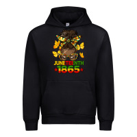 Foreset Green juneteenth 1865 afro bun Urban Hoodie - HRA Design Shop