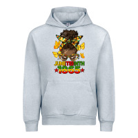 Heather Grey juneteenth 1865 afro bun Urban Hoodie - HRA Design Shop