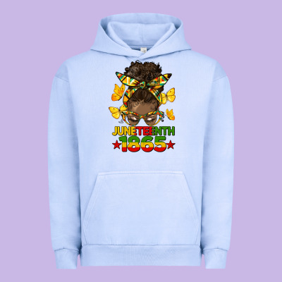 Juneteenth 1865 Afro Bun Urban Hoodie Designed By Hra Design Shop