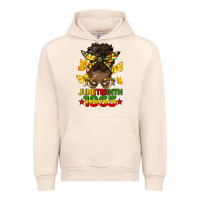 Sandshell juneteenth 1865 afro bun Urban Hoodie - HRA Design Shop