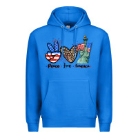 True Royal Peace love america 4th of july Premium Hoodie - CowGirlArtShop