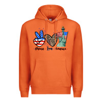 Carrot Peace love america 4th of july Premium Hoodie - CowGirlArtShop