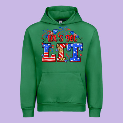 Let's Get Lit 4th Of July Urban Hoodie Designed By Neo Western