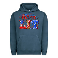 Pigment Midnight Navy Let's get lit 4th of July Urban Hoodie - Neo Western