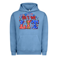 Pigment Pebble Blue Let's get lit 4th of July Urban Hoodie - Neo Western