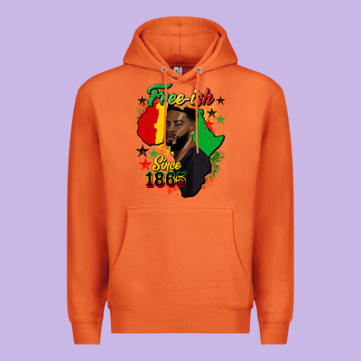 Free Ish Since 1865 Black Man Premium Hoodie Designed By Hra Design Shop