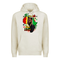 Oatmeal Heather free ish since 1865 black man Premium Hoodie - HRA Design Shop