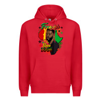 Red free ish since 1865 black man Premium Hoodie - HRA Design Shop