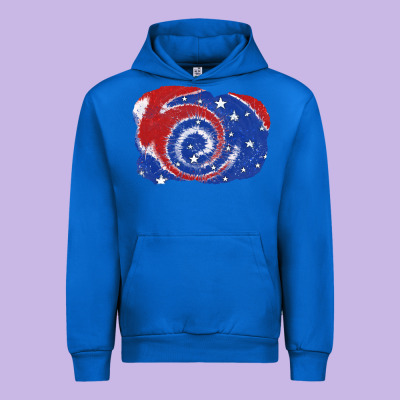 Patriotic Tie Dye Background 4th Of July Urban Hoodie Designed By Cowgirlartshop