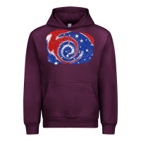 Mauve Wine Patriotic tie dye background 4th of july Urban Hoodie - CowGirlArtShop