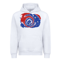 White Patriotic tie dye background 4th of july Urban Hoodie - CowGirlArtShop