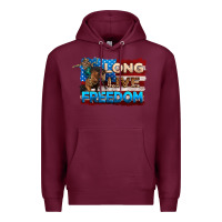 Burgundy Long live freedom 4th of july Premium Hoodie - Neo Western