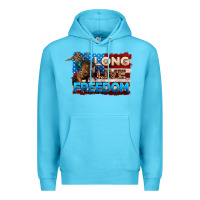 Ocean Blue Long live freedom 4th of july Premium Hoodie - Neo Western