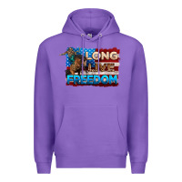 Purple Long live freedom 4th of july Premium Hoodie - Neo Western
