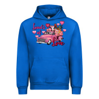 Cobalt loads of love valentine's day farm truck Urban Hoodie - FaDigitalArtStudio