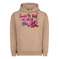 Pigment Burro loads of love valentine's day farm truck Urban Hoodie - FaDigitalArtStudio
