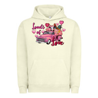 Pigment Pistachio loads of love valentine's day farm truck Urban Hoodie - FaDigitalArtStudio
