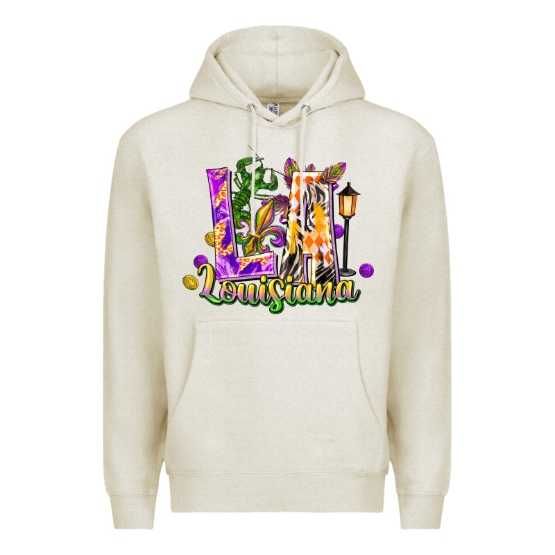 Louisiana La Mardi Gras Premium Hoodie by FaDigitalArtStudio | Teevron