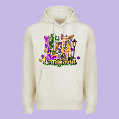 Louisiana La Mardi Gras Premium Hoodie Designed By Fadigitalartstudio