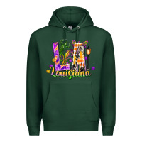 Sports Green louisiana la mardi gras Premium Hoodie - FaDigitalArtStudio