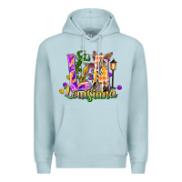 Blue Mist louisiana la mardi gras Premium Hoodie - FaDigitalArtStudio