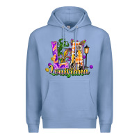 Colony Blue louisiana la mardi gras Premium Hoodie - FaDigitalArtStudio