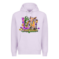 Lilac louisiana la mardi gras Premium Hoodie - FaDigitalArtStudio